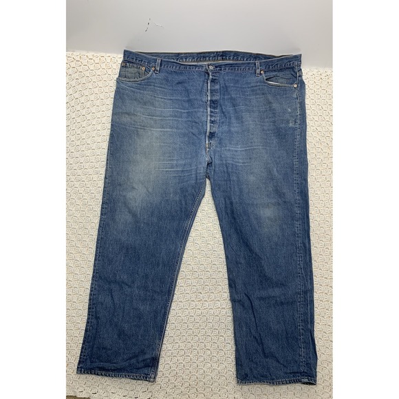 Vintage Levis 501‎ Tag 58 Apprx 54x32 Blue Denim Jeans 450CS24 90s made In USA